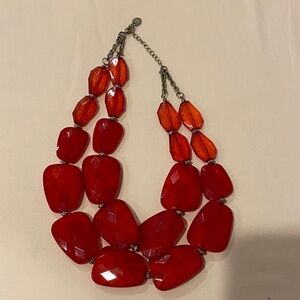 Elegant Red Beaded Necklace